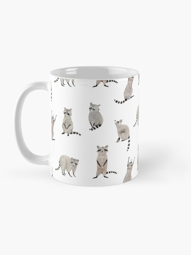 Alternate view of Raccoon pattern Mug