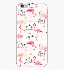 Flamingo Bird Retro Background iPhone Case