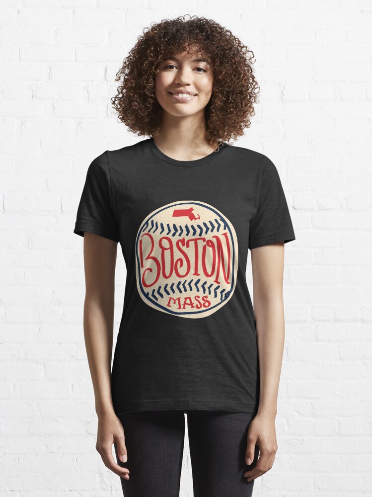 Hand Drawn Baseball for Boston with custom Lettering Essential T-Shirt for  Sale by thegoodwordsco