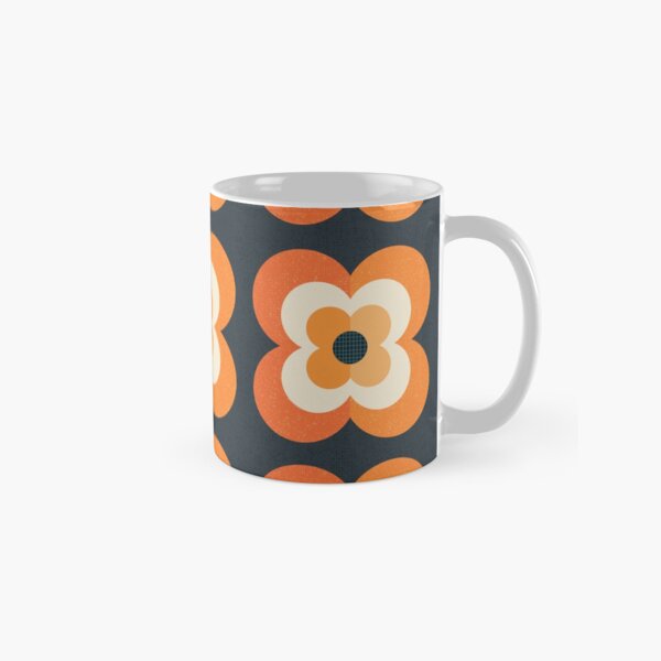 Item preview, Retro Flowers - Orange and Charcoal designed and sold by Daisy Beatrice.