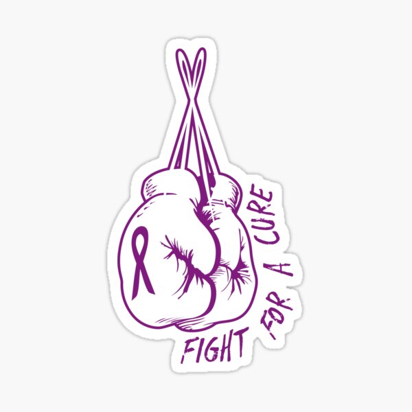 Fight For a Cure - Purple Outline Sticker