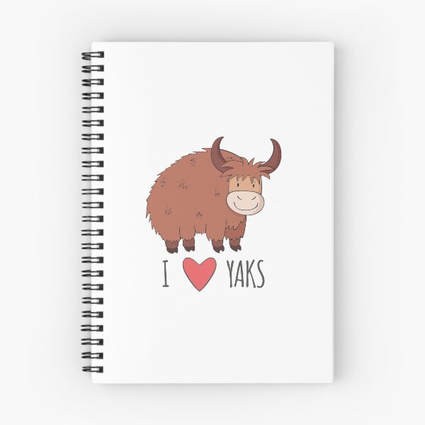 Item preview, I Love Yaks Cute Yak Love Heart Gift designed and sold by DreamyPanda.