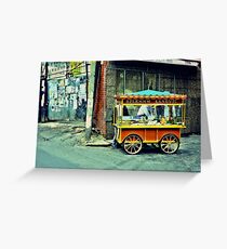 Turkish sandwich cart Greeting Card