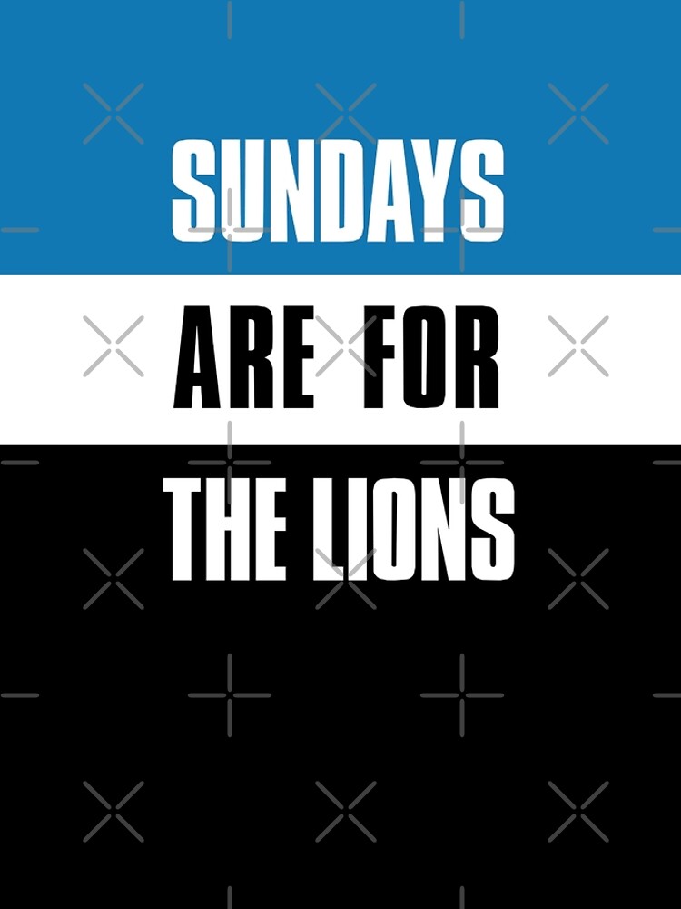 Sundays are for The Lions, Detroit Football  Sticker for Sale by elhefe