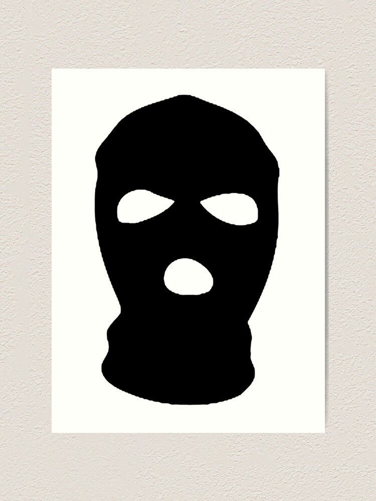 Ski Mask Art Print By Knightink Redbubble