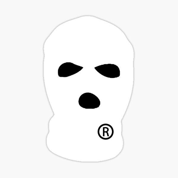 Ski Mask Sticker By Knightink Redbubble