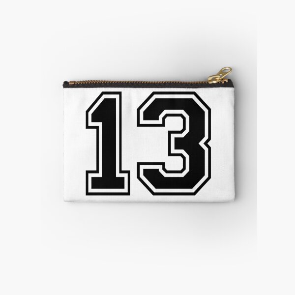 Item preview, 13  Uniform numbers in black with a black outside contour line number designed and sold by Magdalena Teterdynko.