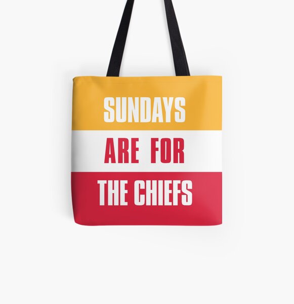 Sundays are for The Chiefs, Kansas City Football All Over Print Tote Bag