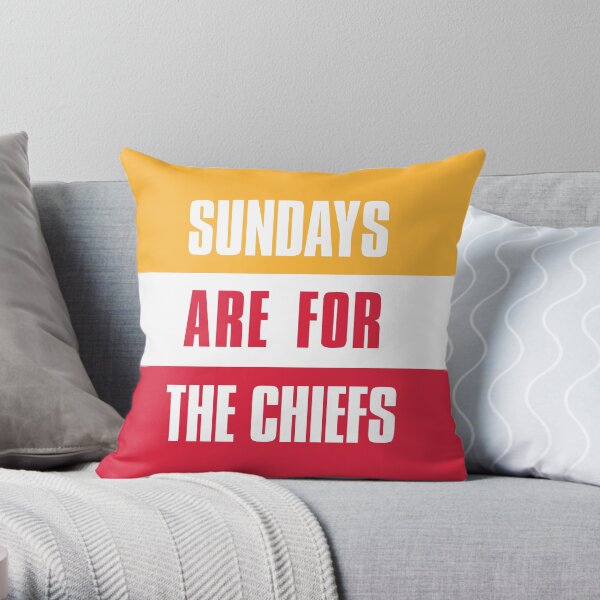 Sundays are for The Chiefs, Kansas City Football Throw Pillow