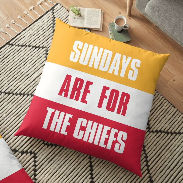Sundays are for The Chiefs, Kansas City Football Floor Pillow