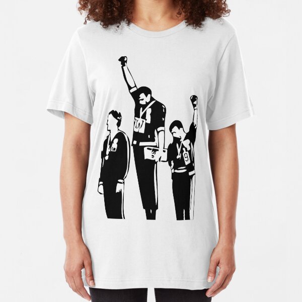 1968 Olympics Black Power Salute Slim Fit T-Shirt