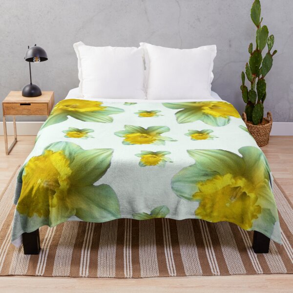 Item preview, WHITE SPRING GARDEN DAFFODILS ON WHITE ART designed and sold by sharlesart.