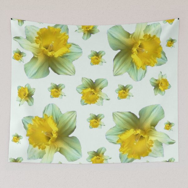 Item preview,  WHITE SPRING GARDEN DAFFODILS ON WHITE ART designed and sold by sharlesart.