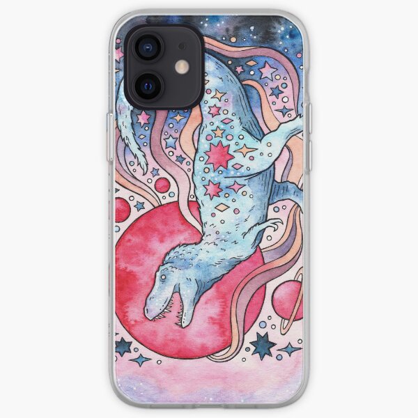 Star Rex | Cosmic Dinosaur Watercolor iPhone Soft Case
