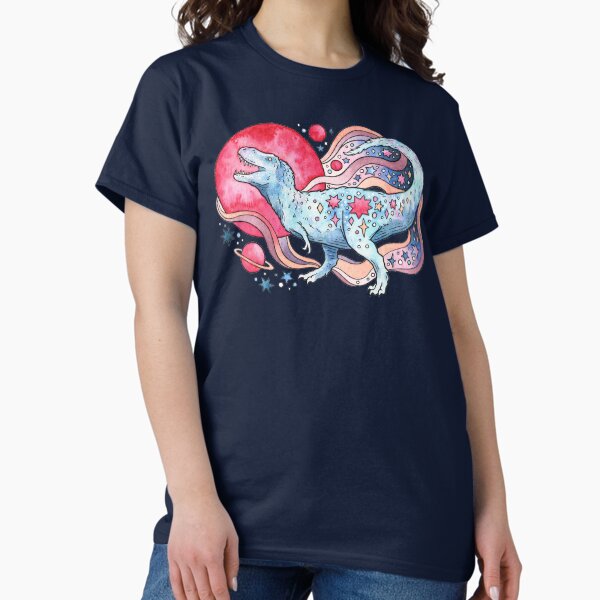 Vista previa del artículo con la obra «Estrella Rex | Acuarela de dinosaurio cósmico», diseñado y vendido por OMEGAFAUNA.