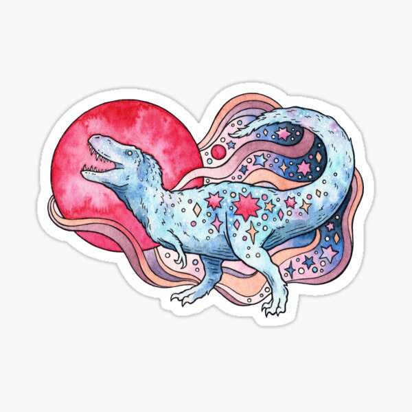 Sticker T-Rex Vert - Stickers Dinosaures