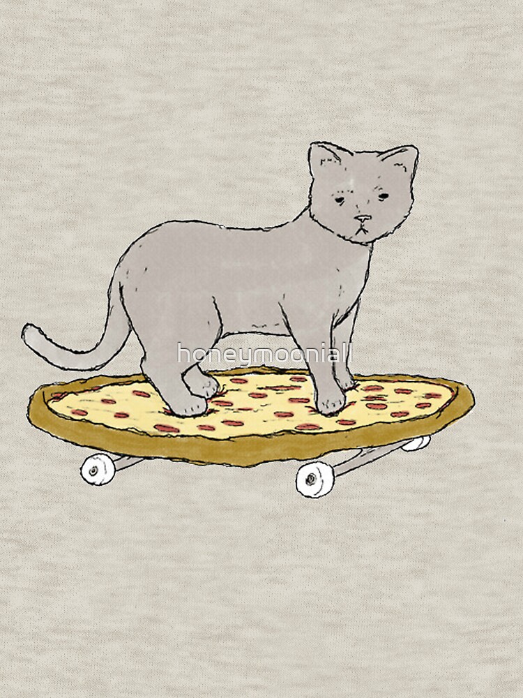 "Pizza Riding Skateboard" Zipped Hoodie by honeymooniall Redbubble