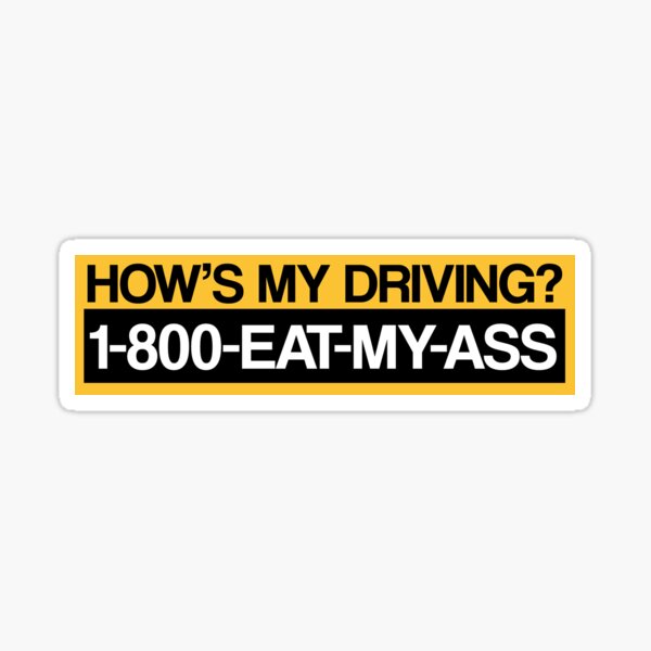 How's My Driving? Sticker