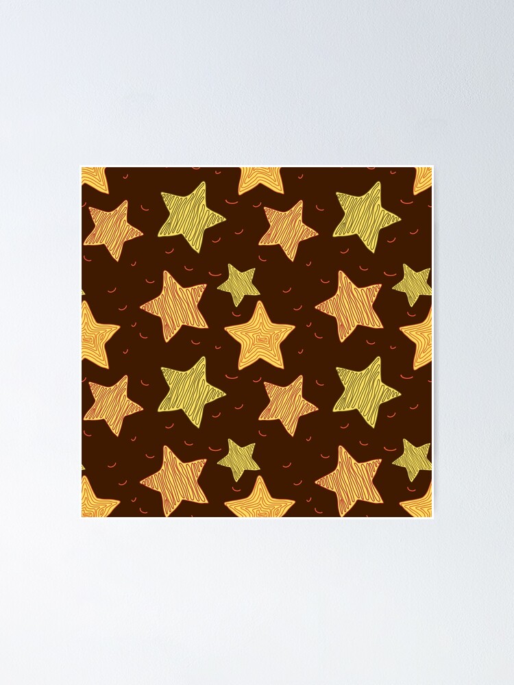 Thumbnail 1 of 3, Poster, Pattern - Colored stars designed and sold by BenH4.