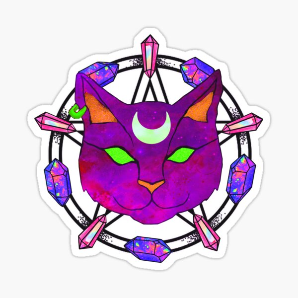 hellcats logo - purple & green Sticker