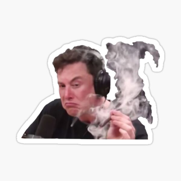 Elon Musk Smoking Sticker