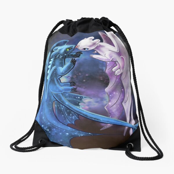 Dragon Heart - Starry Dragons - Toothless and Light Fury Drawstring Bag