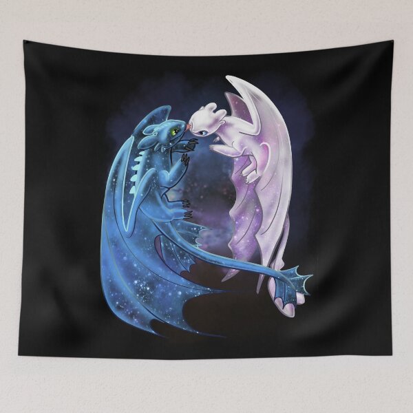 Item preview, Dragon Heart - Starry Dragons - Toothless and Light Fury designed and sold by Unicornarama.
