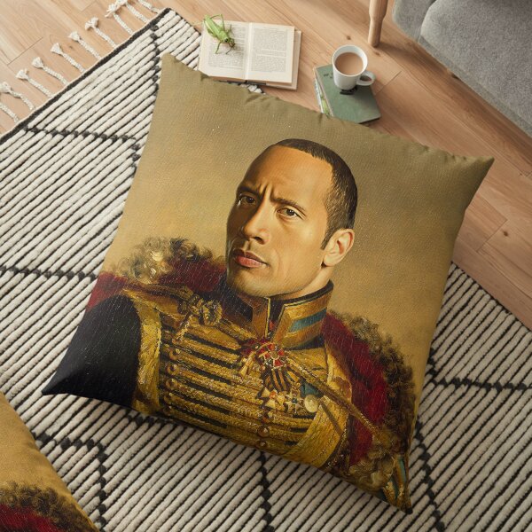 Dwayne Johnson - replaceface Coussin de sol