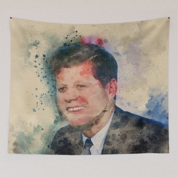 Item preview, A Timeless Icon: John F. Kennedy Watercolor Print designed and sold by TwoRabbits.