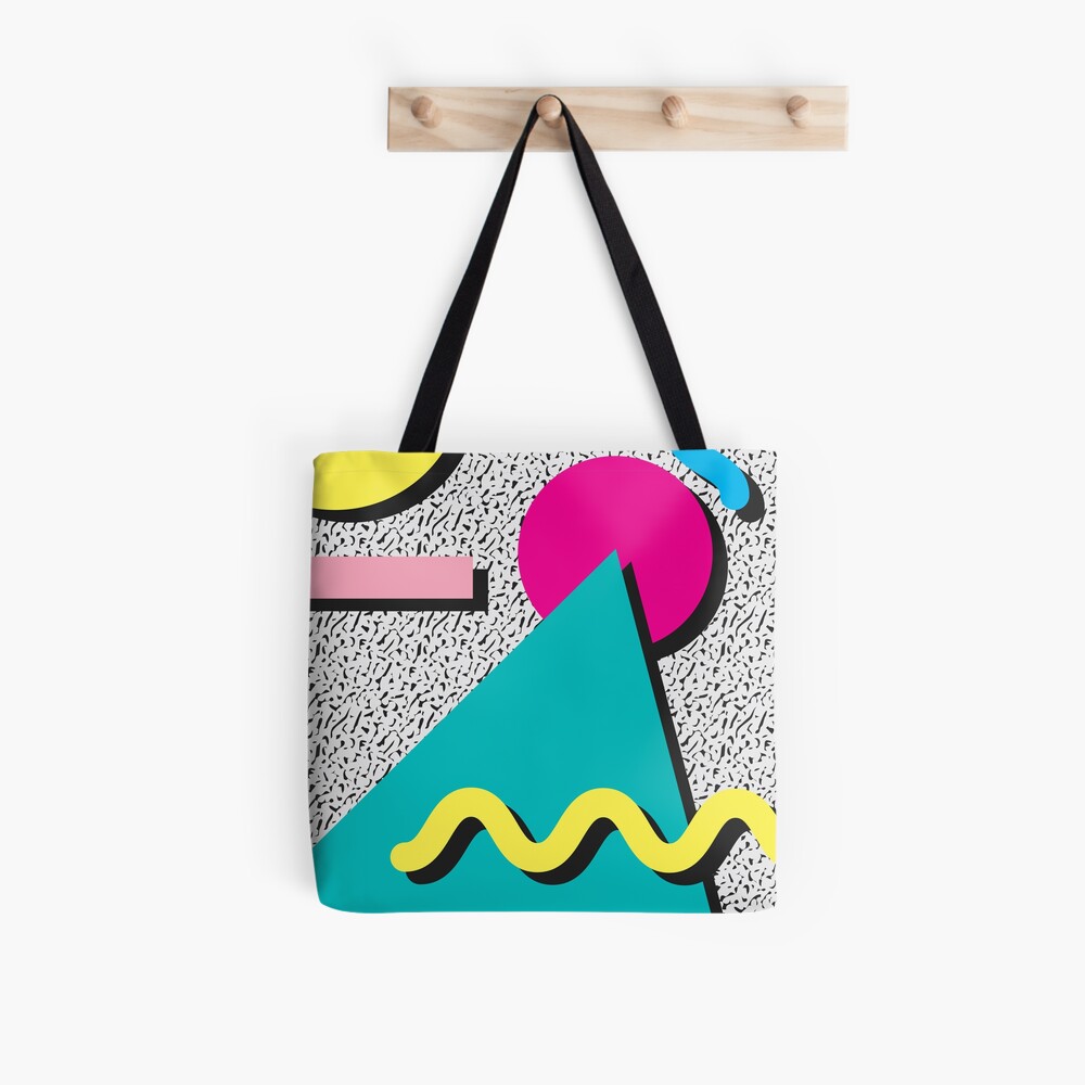 1980s Abstract Pattern Tote Bag