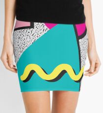 1980s Abstract Pattern Mini Skirt