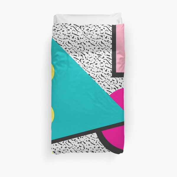 1980s Abstract Pattern Duvet Cover