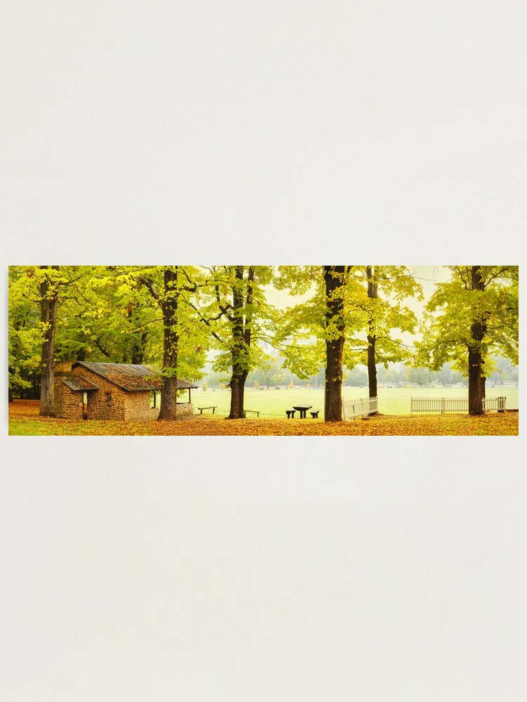 Thumbnail 1 of 3, Photographic Print, Bright Picnic Shelter, Victoria, Australia designed and sold by Chockstone.