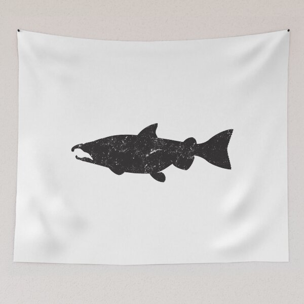 Item preview, Coho Salmon design Vintage Style Fishing graphic designed and sold by banwa.
