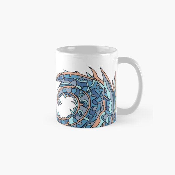 Wandering Abstract Line Art 23: Blue Classic Mug
