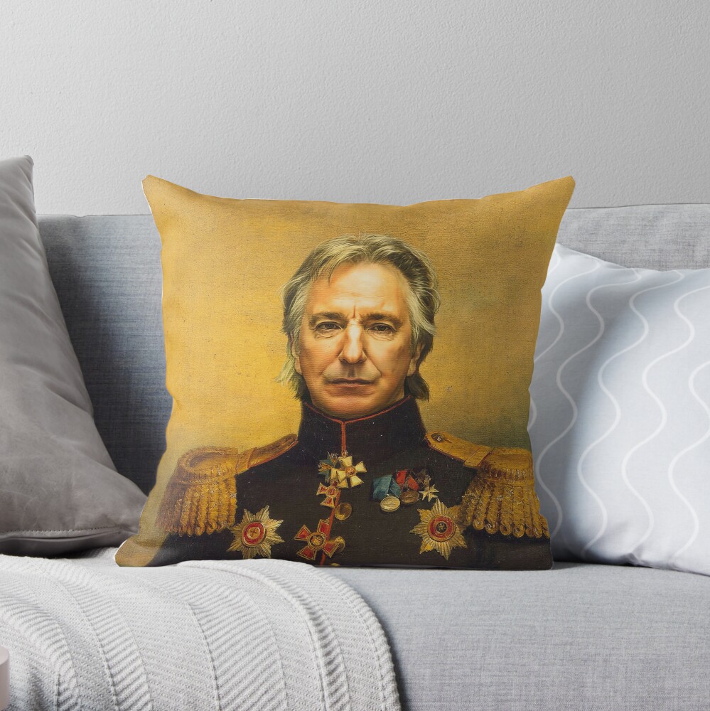 Alan Rickman - replaceface Throw Pillow