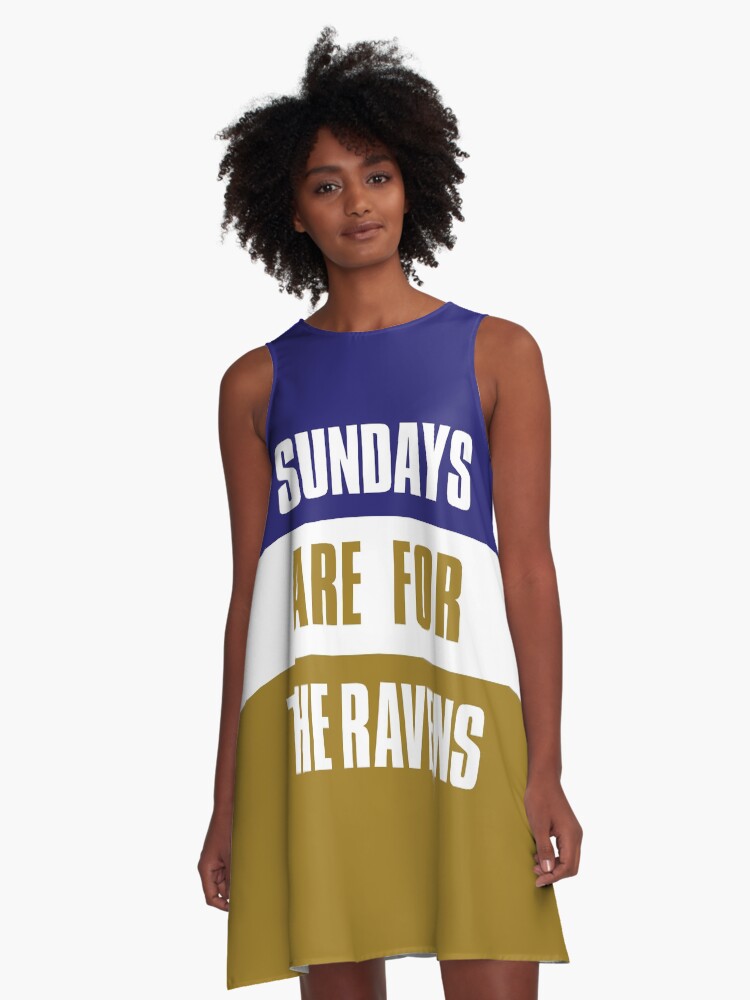 Sundays are for The Ravens, Baltimore Football A-Line Dress