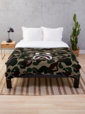 Bape Sharks Throw Blanket