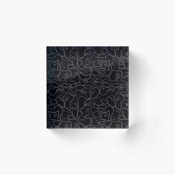 Black Bape Camo Acrylic Block