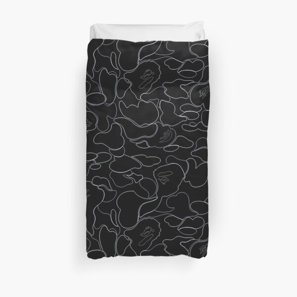 Black Bape Camo Duvet Cover