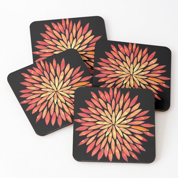 Item preview, Radiating Abstract Sunflower at Midnight designed and sold by ElaineWeiDesign.
