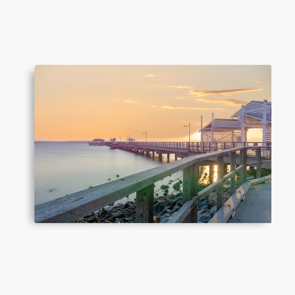 Sunset at Woody Point Jetty Queensland Australia Canvas Print