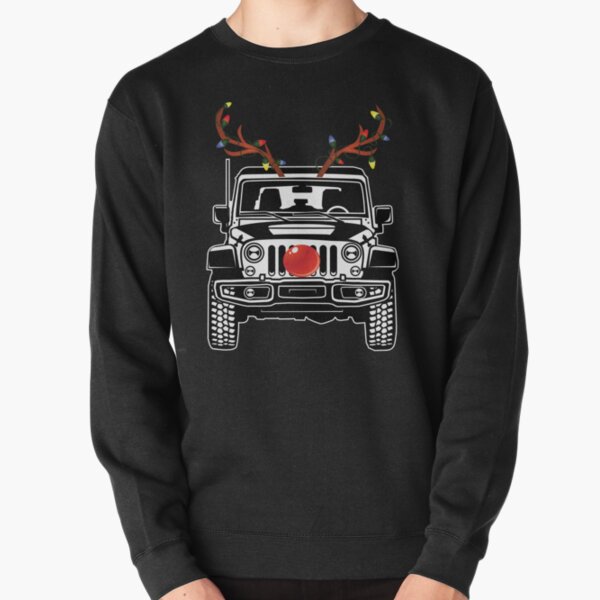 reindeer jeep Pullover Sweatshirt