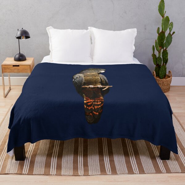 Red-tailed Black Cockatoo 3 Throw Blanket