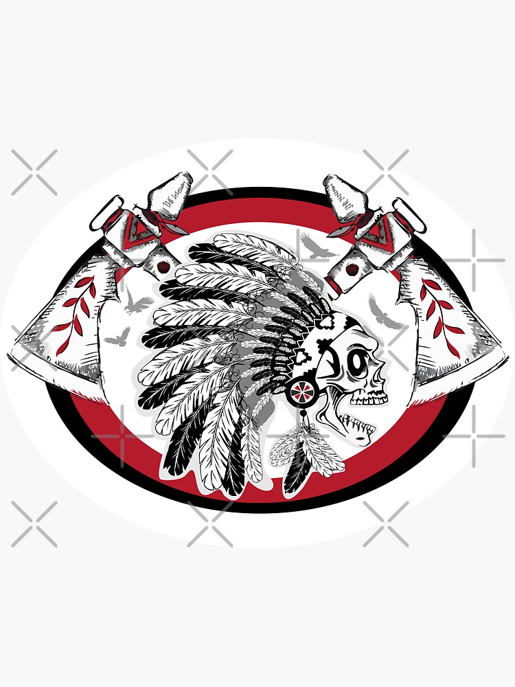 Chop On with Tomahawk Sticker for Sale by HomeoftheBraves