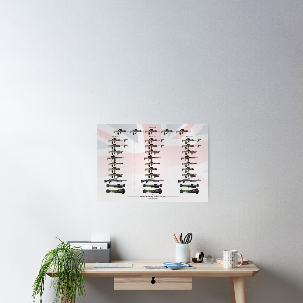 Weapons of the British Army Infantry Rifle Platoon (Modern) Poster