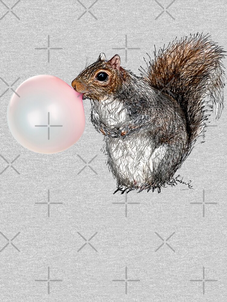 BubbleGum Bubble Squirrel Greeting Card by heARTcart