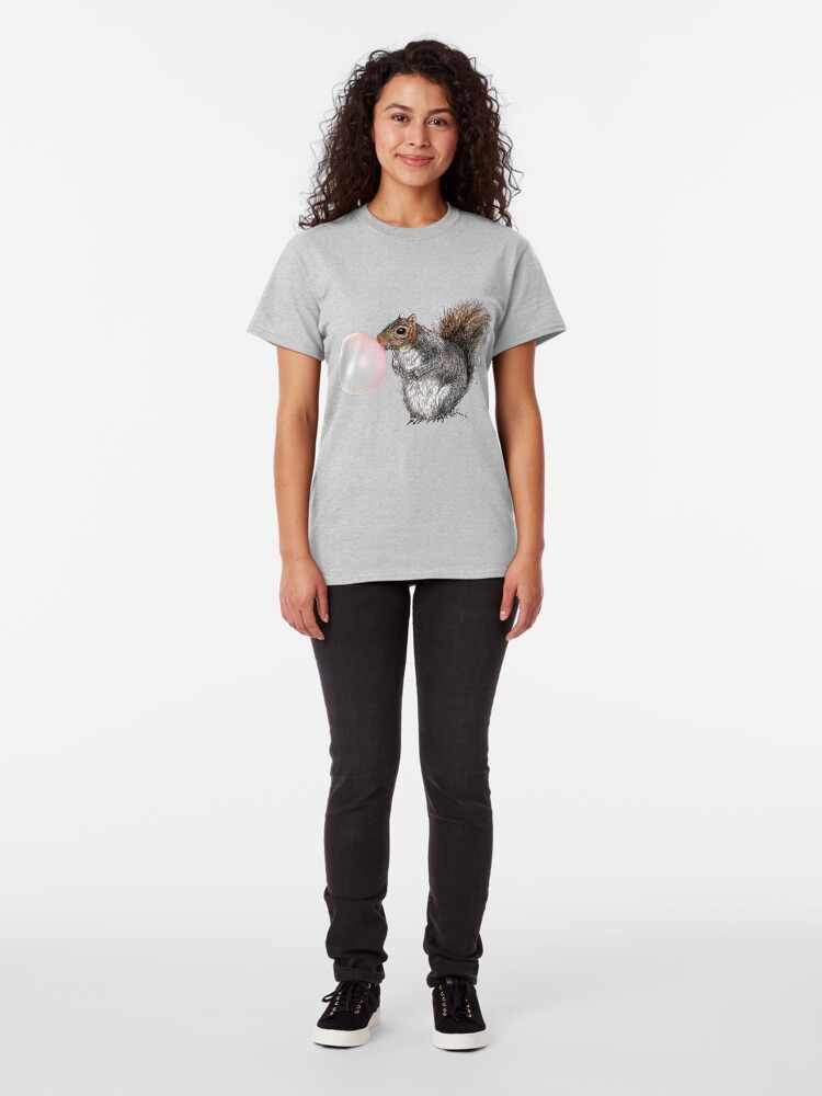 Alternate view of BubbleGum Bubble Squirrel Greeting Card Classic T-Shirt