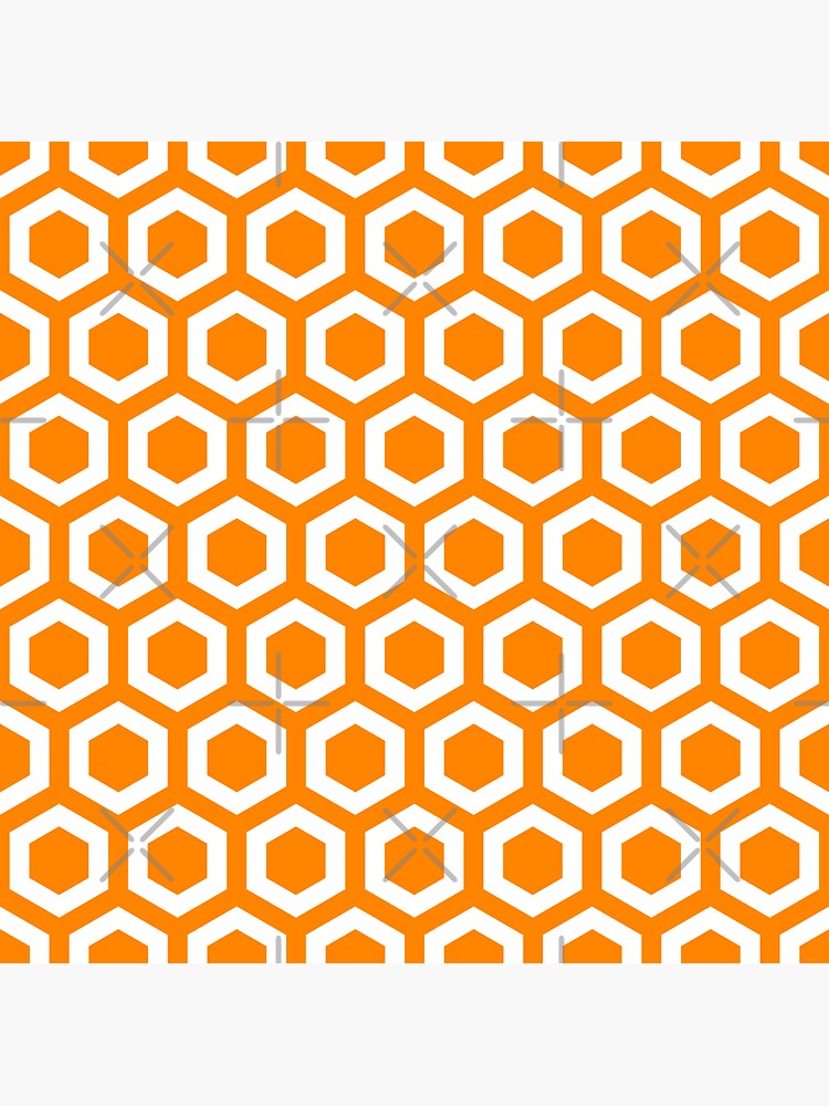 "Orange Hexagons" Sticker for Sale by ImageNugget | Redbubble