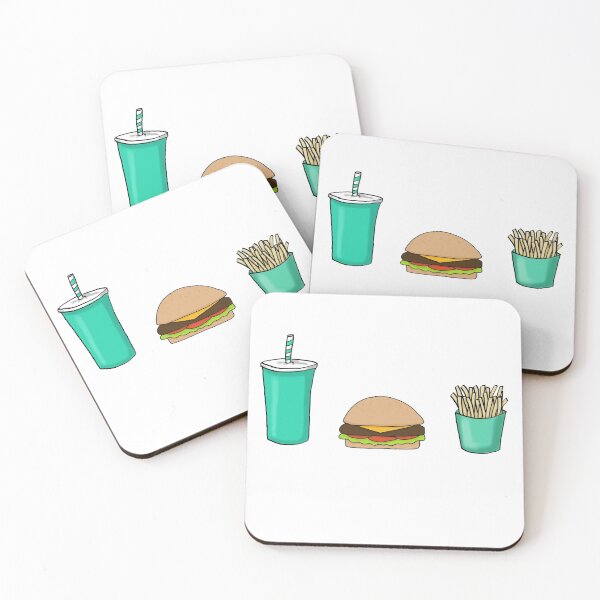 Item preview, burger, fries and a drink pattern designed and sold by marie scowen.